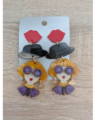 Pendientes Señora Amarillos