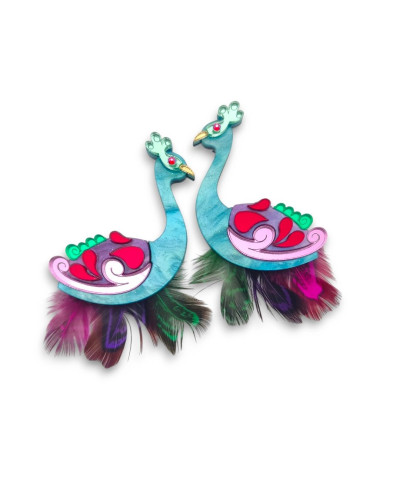 Pendientes Pavo Real