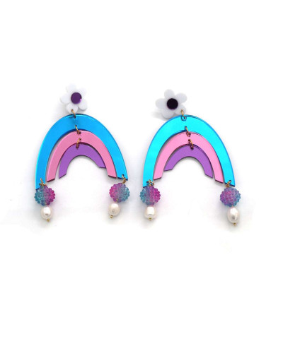 Pendientes Arcoiris Floral