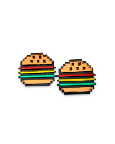Pendientes Pixelados Burger